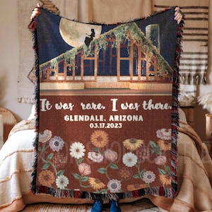 Personalized Eras Piano Floral Woven Blanket Surprise Song Piano Gift for Swifty Eras Tour Folklore Music Lover Custom Woven Blanket for her