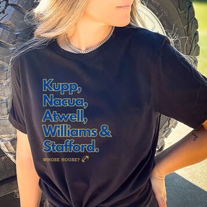 Camisa Rams, Cooper Kupp, Puka Nacua, Tutu Atwell, Kyren Williams, Matthew Stafford, Rams Football, Camisa Los Angeles Rams