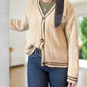 Snake Rep V-Neck Sweater Star Embroidered Black Cardigan for Women, Trending Eras Tour Swifty Cardigans, Chunky Knit Sweater Gift for Her image 5