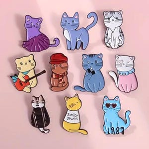 Swifty Merch Enamel Pins Set, Cat Lover Swiftys Gift, Cat Pin Eras Tour 2024, Taylor Subtle Merch, Music Album Lover, Karma Cat Pins Enamel