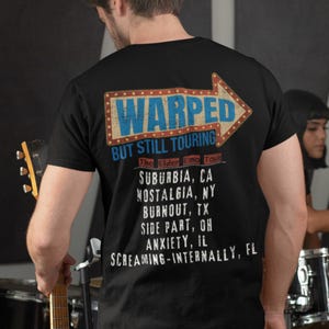 Funny Millenial Emo Shirt, Elder Emo Gift,  Pop Punk Tshirt, Rocker concert tour tshirt, Elder Emo T-Shirt, Warped Still Touring Merch
