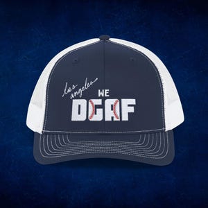 Embroidered LA Dodger Los Angeles Baseball Hat, LA Baseball Fan Gift, Boys in Blue Embroidered Baseball Hat Los Doyers Snapback Trucker Cap