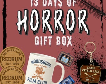 Retro Halloween Gift Box 90s Horror Movie Killers Horror Gift Box, Valentines Valloween Scary Movie Halloween Countdown Advent Calendar