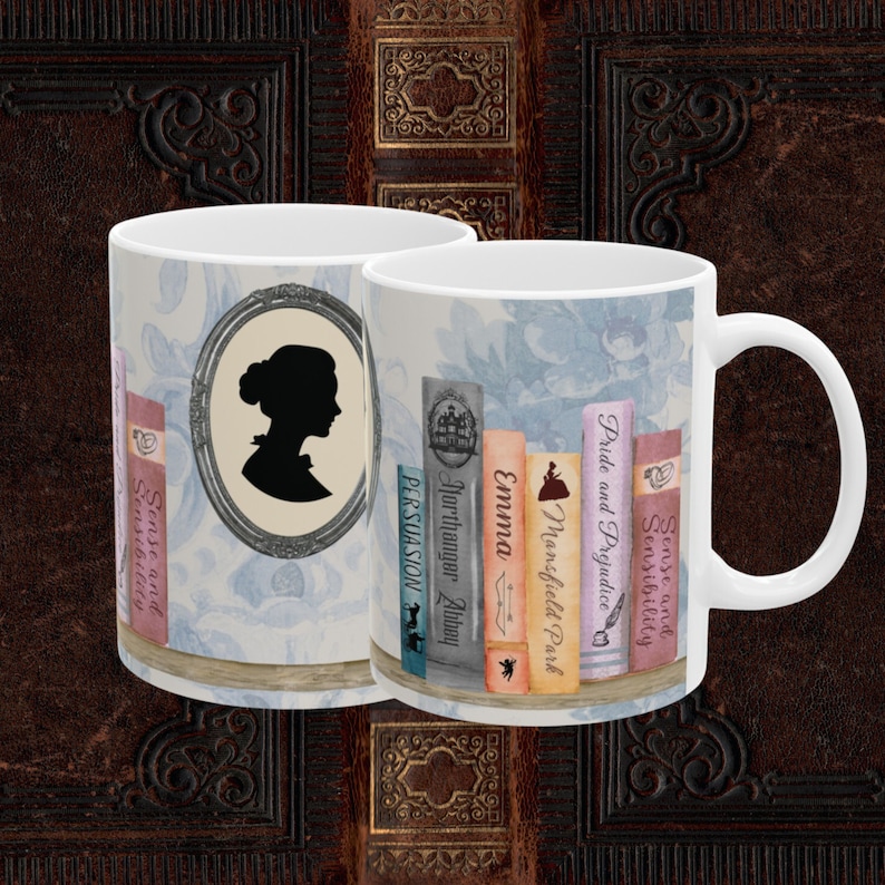 Jane Austen Mugs ©  HouseofSwordcastle | etsy.com