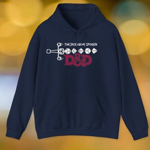 Los dados han hablado sudadera con capucha, sudadera con capucha de mazmorras y dragones, sudadera con capucha de dados, sudadera con capucha de jugador, sudadera con capucha Dungeon Master, sudadera con capucha DnD, sudadera con capucha DnD