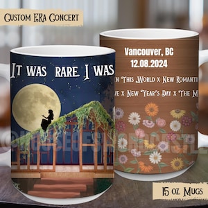 Custom Eras Surprise Songs Piano Eras Keepsake, Custom Eras Tour Piano Flowers Surprise Song Floral Coffee Mug, Unique Gift for Friends, Cup