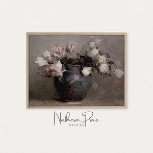Vintage Flower Print | Botanical Art Still Life | Printable Art Download