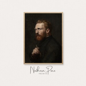 Dark Academia Vintage Print | Antique Portrait | Man Portrait Oil Painting | Dark Moody Artwork |  Modern Decor | Printable Art Download
