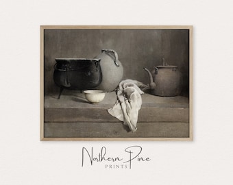 Farmhouse Kitchen Still Life Print | Antique Rustic Wall Decor (Digital Download)