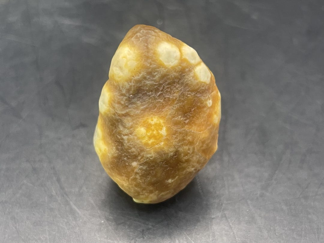 Alashan Fish Roe Agate Yellow Smooth Pebble | Inner Mongolian Gobi ...