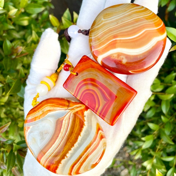 Bright Color Madacascar Banded Agate Pendants/Cabochons