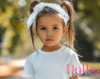 Mockup Kids Little Girl Tshirt Mock ups Red Shirt Mockup Kids Gildan Bella Canvas Bandana Cool Kids t shirt mockup kids shirt mockup girl