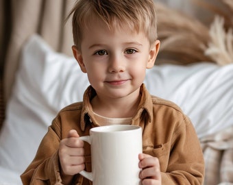 Mug Mockup Kids Little BOY Coffee Mug Mockups Cocoa Mug Mock up Little Kids Holding Coffee Mug Mockup BOY Mockup White Coffee Mug 11oz Mug