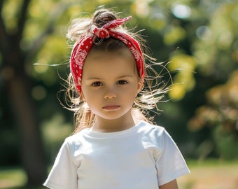 Mockup Kids Little Girl Tshirt Mock ups Red Shirt Mockup Kids Gildan Bella Canvas Bandana Cool Kids t shirt mockup kids shirt mockup girl