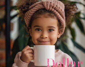 Mug Mockup Kids Little Girl Coffee Mug Mockups Cocoa Mug Mock up Little Kids Holding Coffee Mug Mockup Girl Mockup White Coffee Mug 11oz Mug