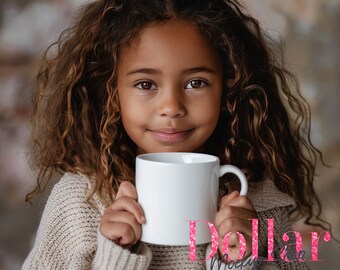 Mug Mockup Kids Little Girl Coffee Mug Mockups Cocoa Mug Mock up Little Kids Holding Coffee Mug Mockup Girl Mockup White Coffee Mug 11oz Mug