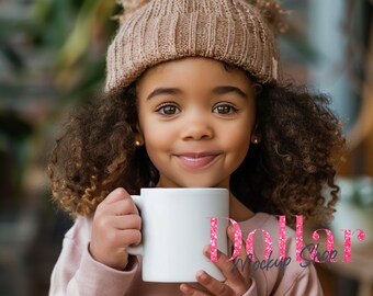Mug Mockup Kids Little Girl Coffee Mug Mockups Cocoa Mug Mock up Little Kids Holding Coffee Mug Mockup Girl Mockup White Coffee Mug 11oz Mug