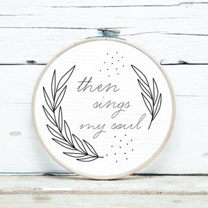 Hand Embroidery Pattern, PDF Pattern, Christian Verse Embroidery Pattern, Wall Decor, Christian Sayings, Downloadable TEMPLATE ONLY