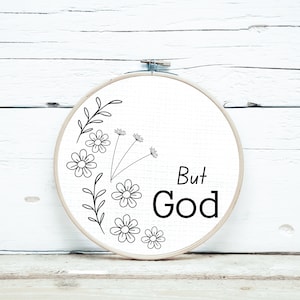 Hand Embroidery TEMPLATE ONLY PDF Pattern Christian Verse Embroidery Pattern Wall Decor Christian Sayings Home Decor Downloadable