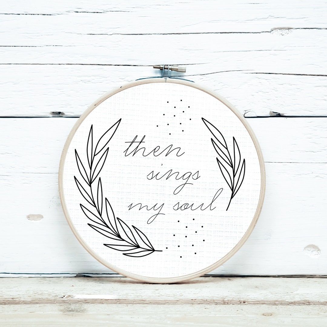 Christian Verse Hand Embroidery Pattern: DIY Wall Decor (PDF Pattern ...