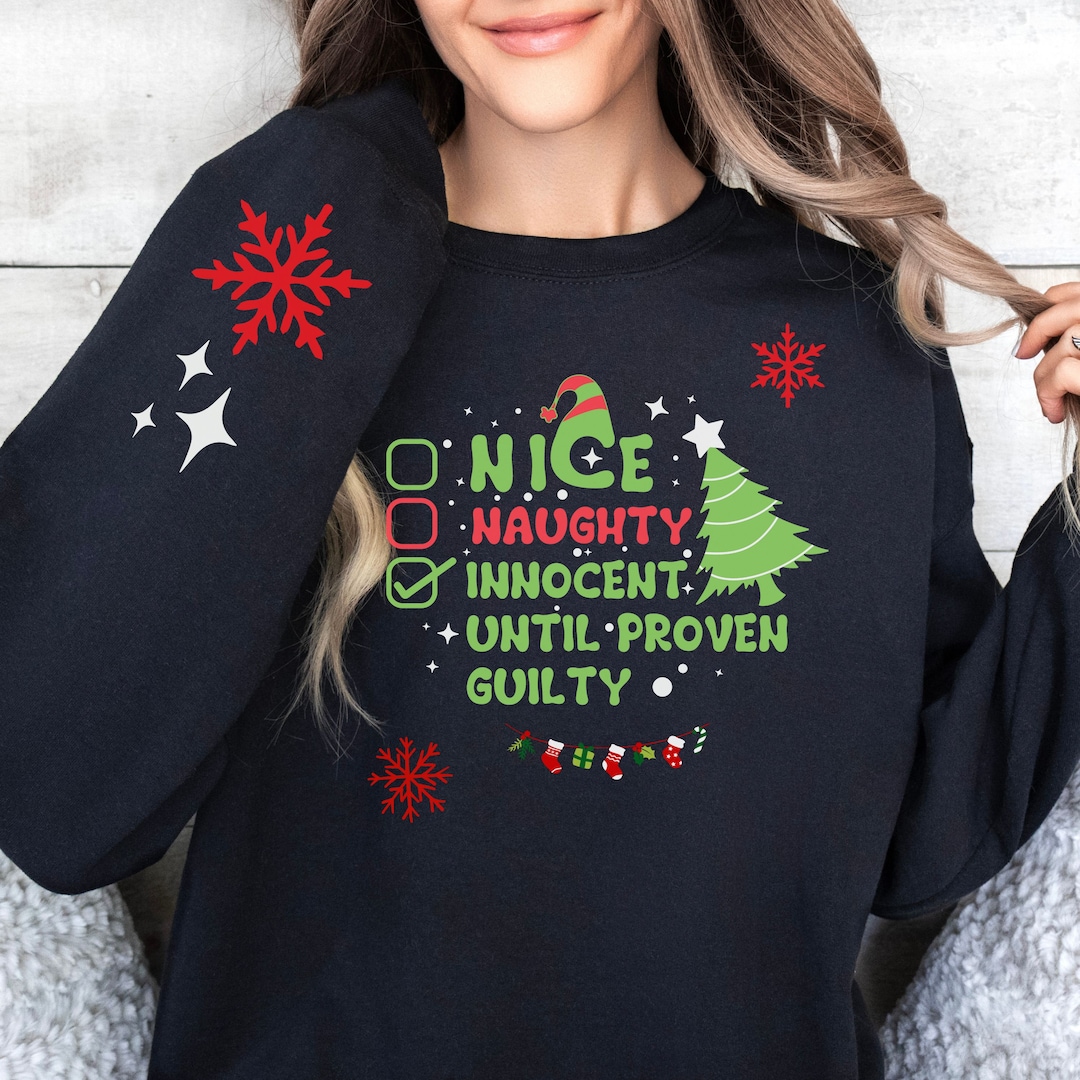 Nice Sweater Naughty Sweater Holiday Naughty Sweater Etsy