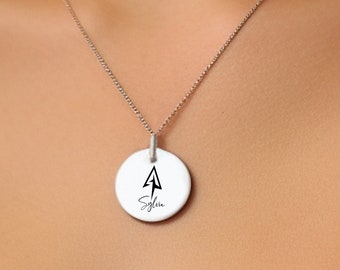 Arrow Necklace Pendant Meaningful Jewelry Arrowhead Bow and Arrow Mens Arrow Arrow Heads Minimalistic Jewelry Energy Modern Gold Necklace