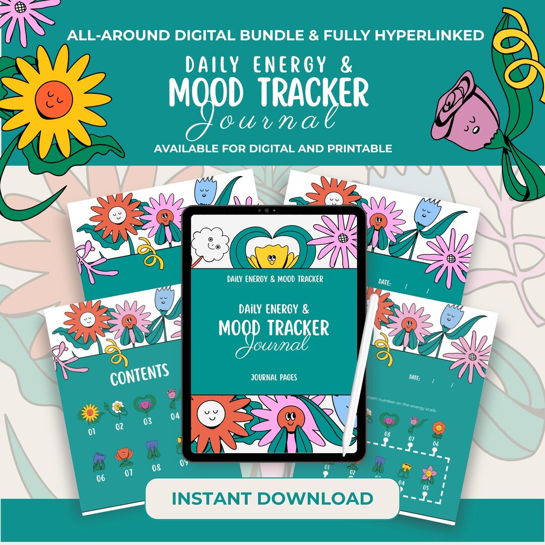 2026 Busy Book Daily Energy & Mood Tracker Journal Mental Health Log ...