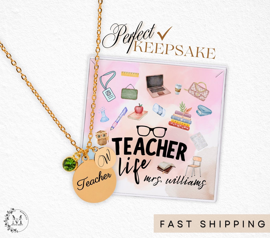 Teacher Life Personalized Customization Gift Necklace for Teacher ...