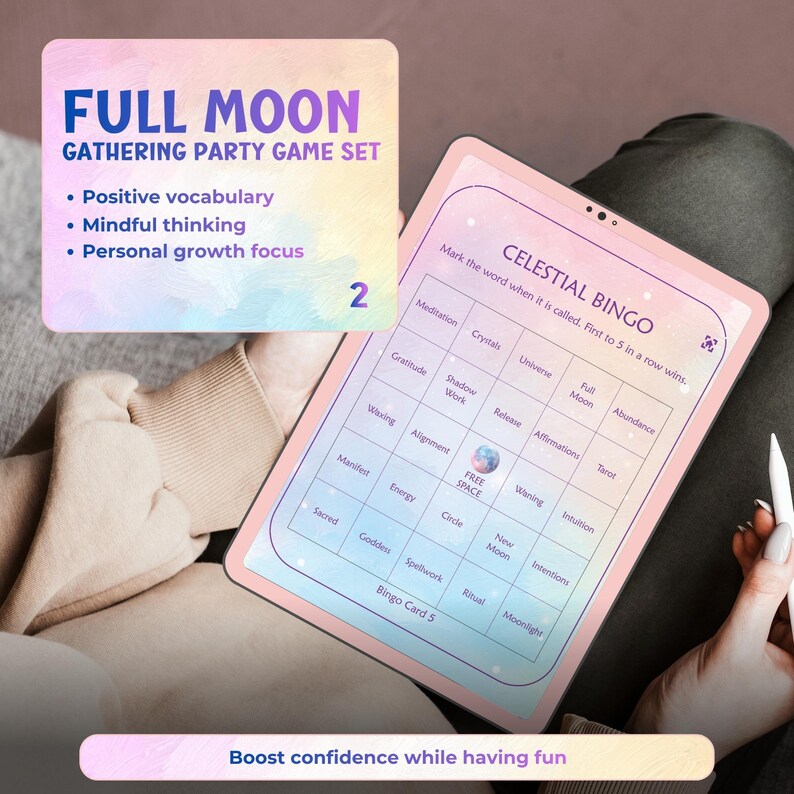 2026 Busy Book Full Moon Gathering Game Printable Moon Trivia ...