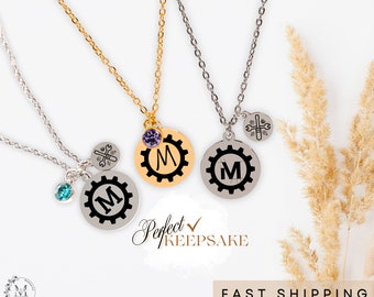 Custom Engineer Jewelry Necklace Gift For Engineer Engineer Graduation Science Mechanical Electrical Civil Engineer Gifts Industrial Gift