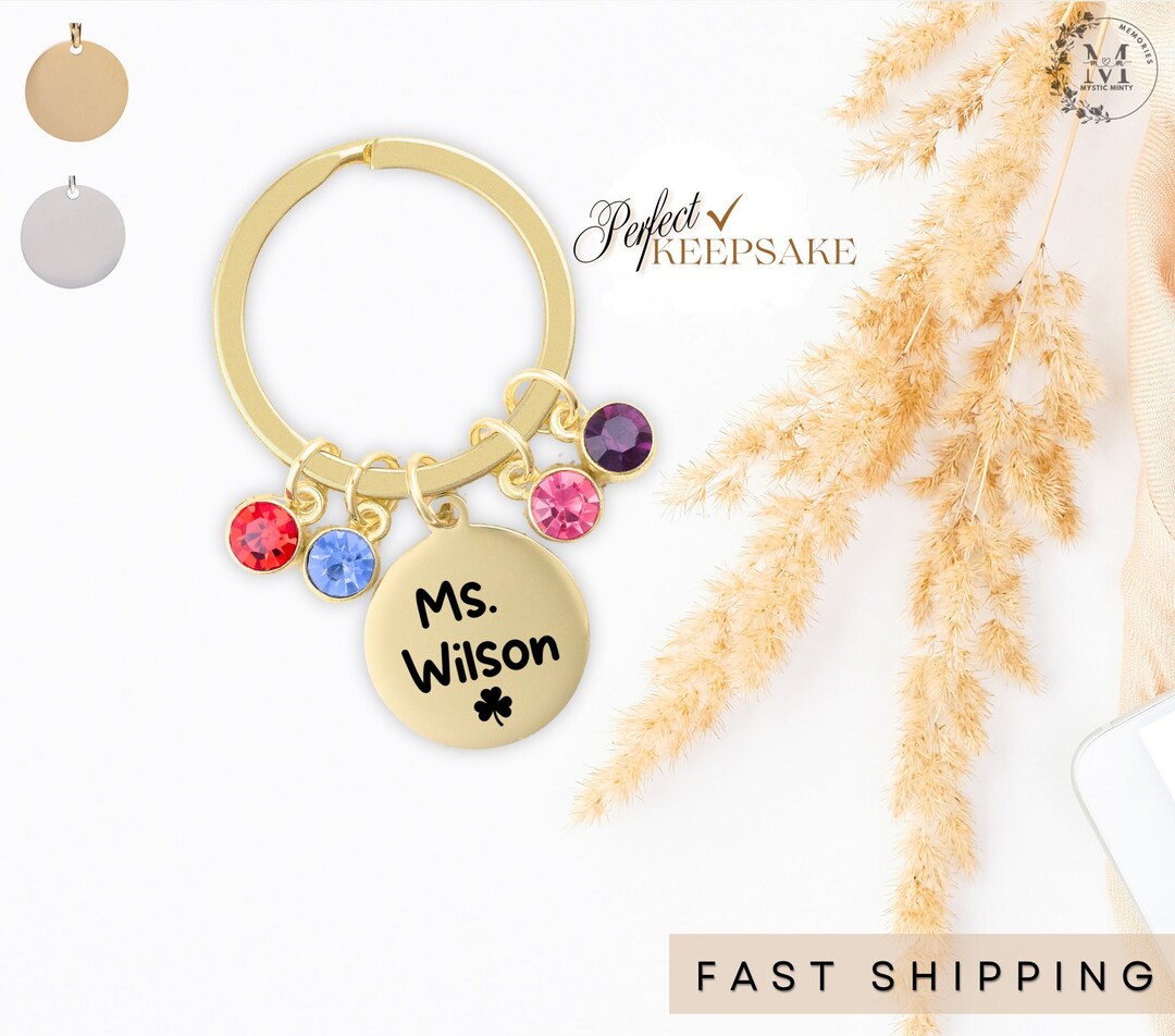 Kindergarten Teacher Custom Personalized Jewelry Keychain Gift Teacher ...