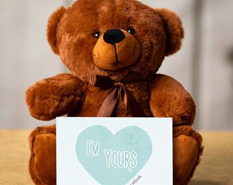 Ich bin dein keine Rückerstattungen mit Herz Teddybär Geschenk für sie