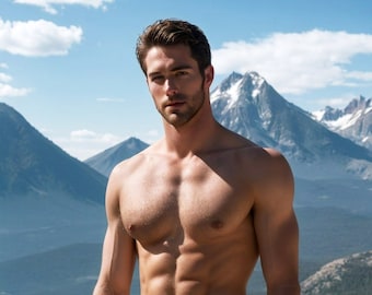 Hot Sexy Ai-generated Steampunk Muscular Man Photo Poster. - Etsy