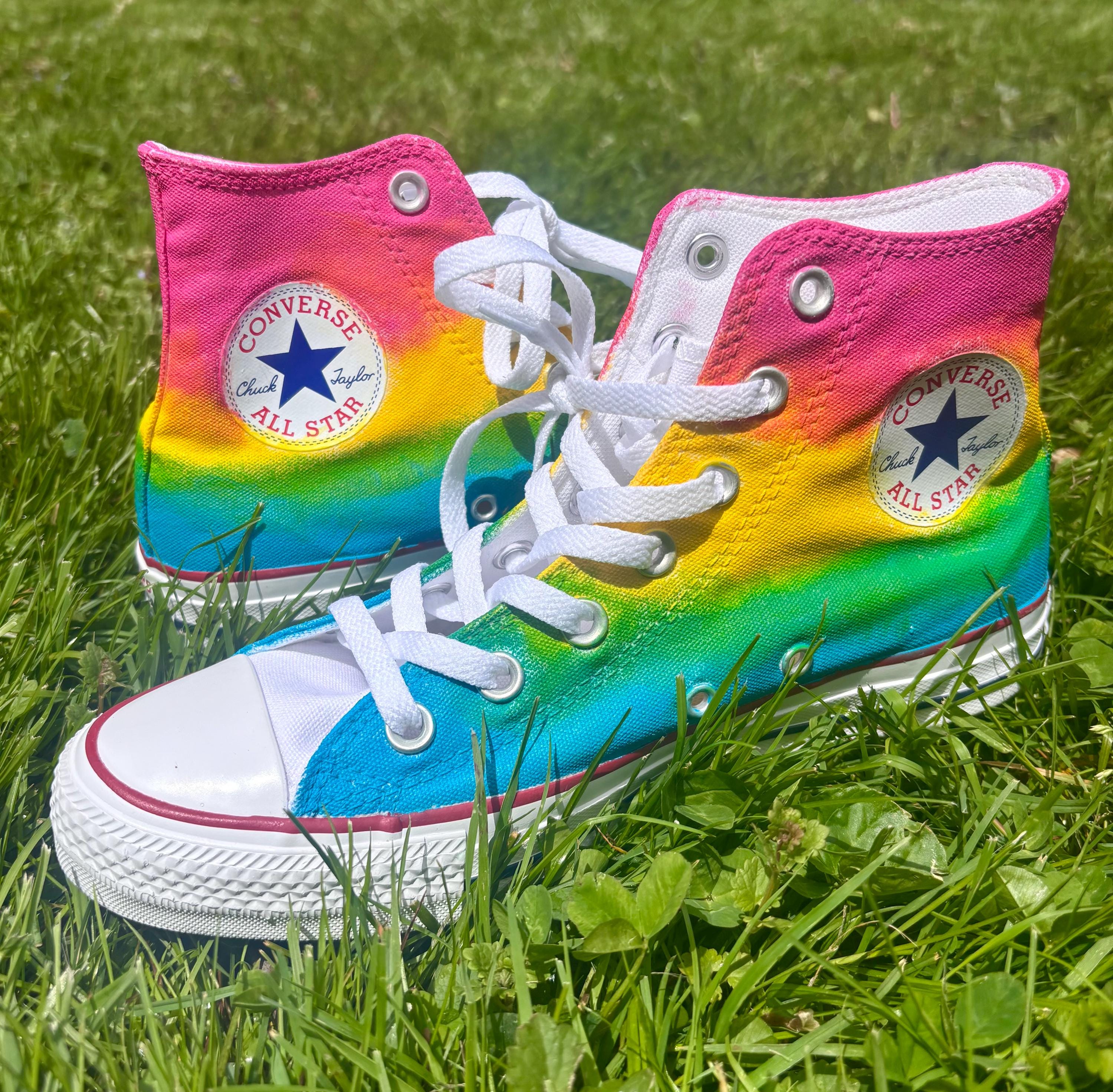 Rainbow Pride Converse High Tops - Etsy
