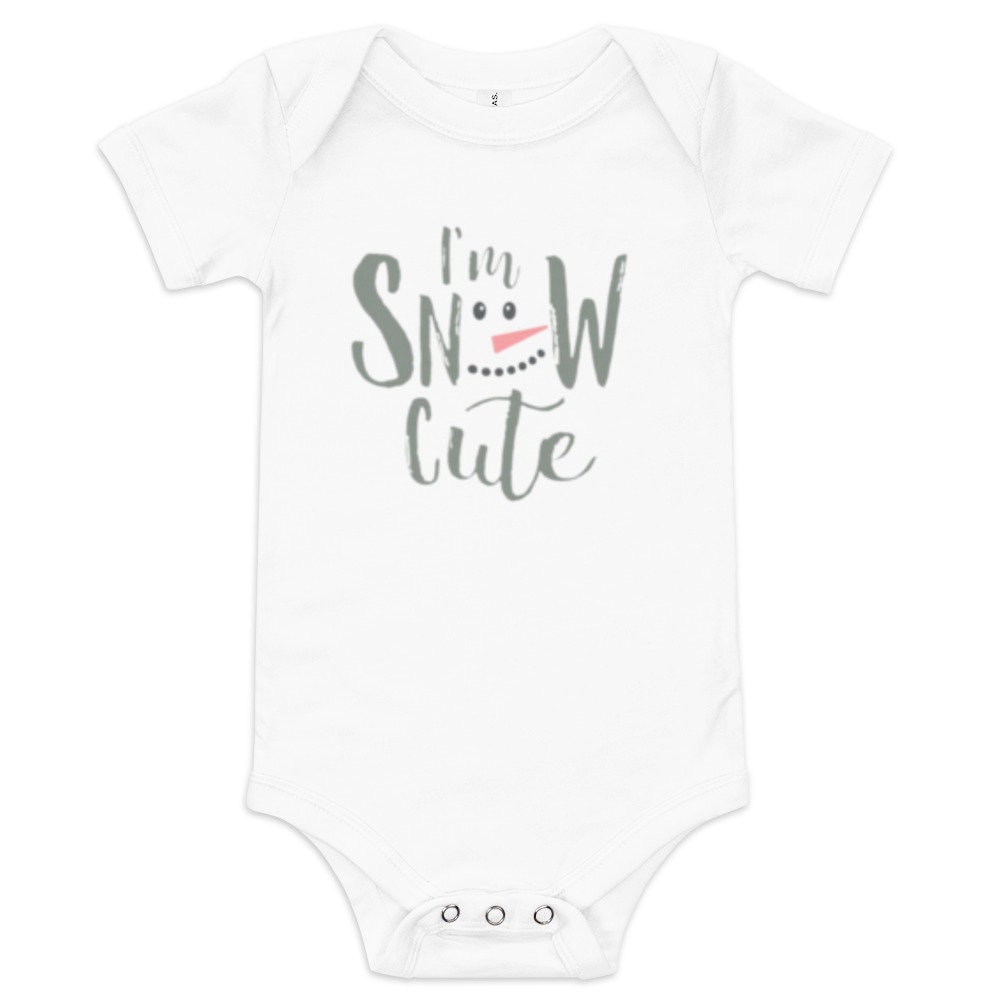 I'm Snow Cute Baby Onesie® Funny Snowman Pun Onesie® Etsy