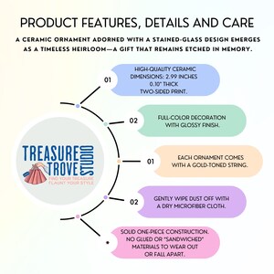 a circular diagram with the words, product features, details and care