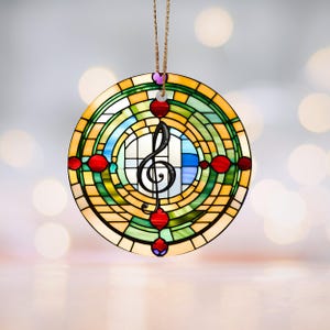 Adorno de cerámica musical, regalo para músico, diseño musical, regalo para profesor de música, miembro del coro, accesorio musical, regalo para cantante, decoración para músico