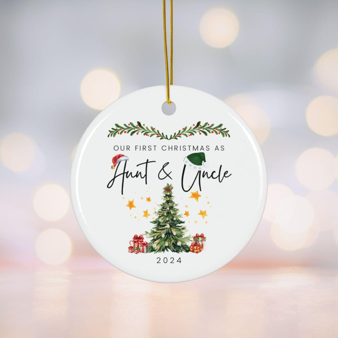 Our First Christmas as Aunt & Uncle Ornament, 2024 Holiday Keepsake ...