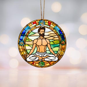 Yoga Ceramic Ornament, Yoga Gift, Yoga Ornament, Yoga Christmas, Yoga Decor, Wellness Holidays, Mindfulness Gift, Healing Gift, Namaste