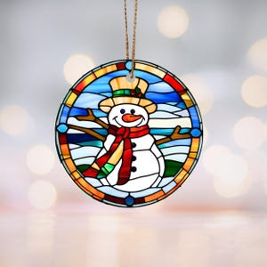 Snowman Ceramic Ornament, Holiday Gift Idea, Heirloom Keepsake, Round Ceramic, Holiday Decor, Tree Decoration, Gift Exchange, Ornament, Gift