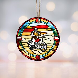 Biker Ornament, biker Christmas gift, gift for a biker, motorcycle lover gift, gift for a biker, bagger, motorcyclist gift, Ceramic Ornament