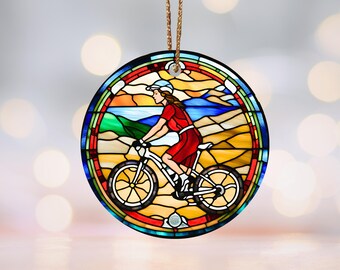 Mountainbiker Keramik Ornament, Mountainbiker Weihnachtsgeschenk, Geschenk für einen Mountainbiker, Biker Geschenk, Mtb Geschenk, ATB Geschenk, Off Roader Geschenk, Mtb Andenken