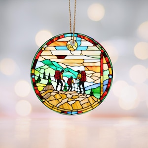 Hiking Ceramic Ornament, Hiking Gift, Hiking Ornament, Hiking Christmas, Hiking Decor, Adventure Holidays, Adventure Gift, Hiker Gift, Hiker