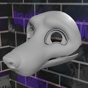 Smiley Canine Fursuit Base STL in Toony Style [Instant Download]