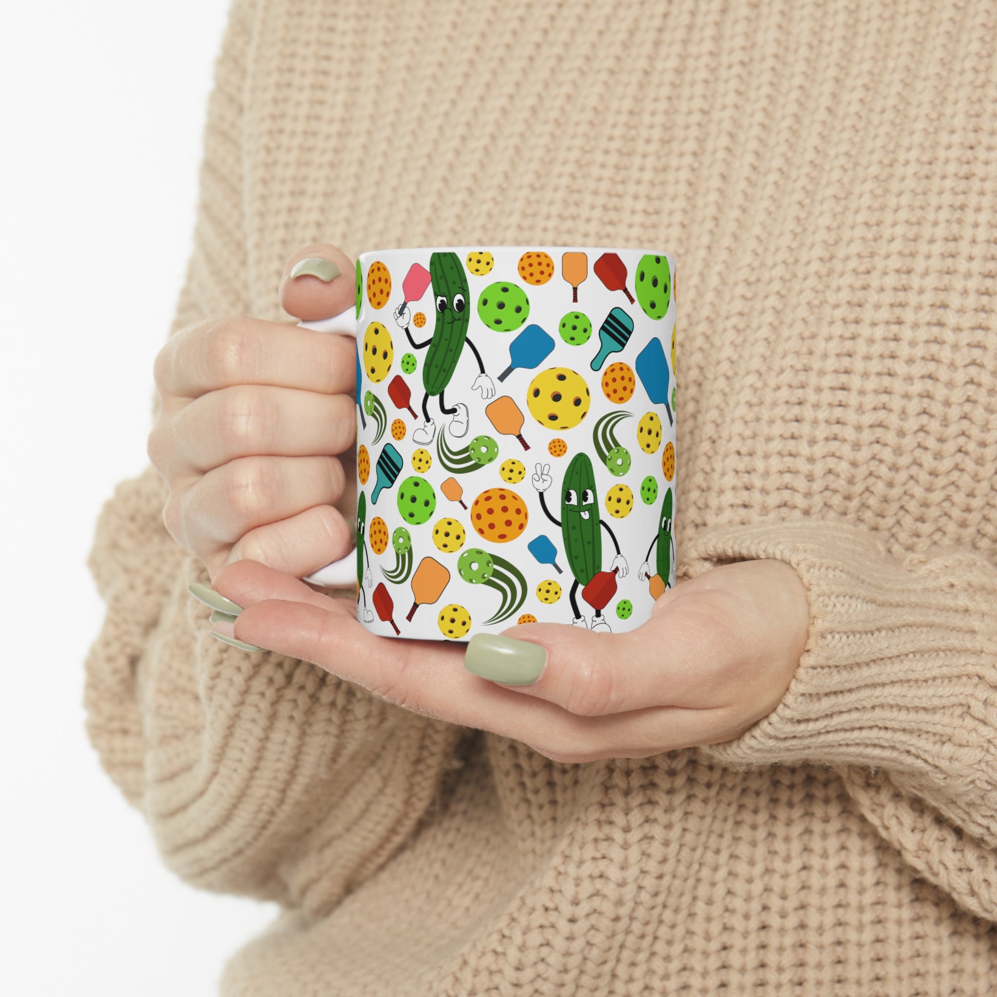 CafePress "Real Grandmas Play Pickleball" Ceramic Coffee Mug - 11 Oz, Dishwasher & Microwave Safe - View #5