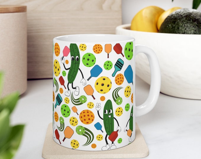 Pickles Playing Pickleball Mug