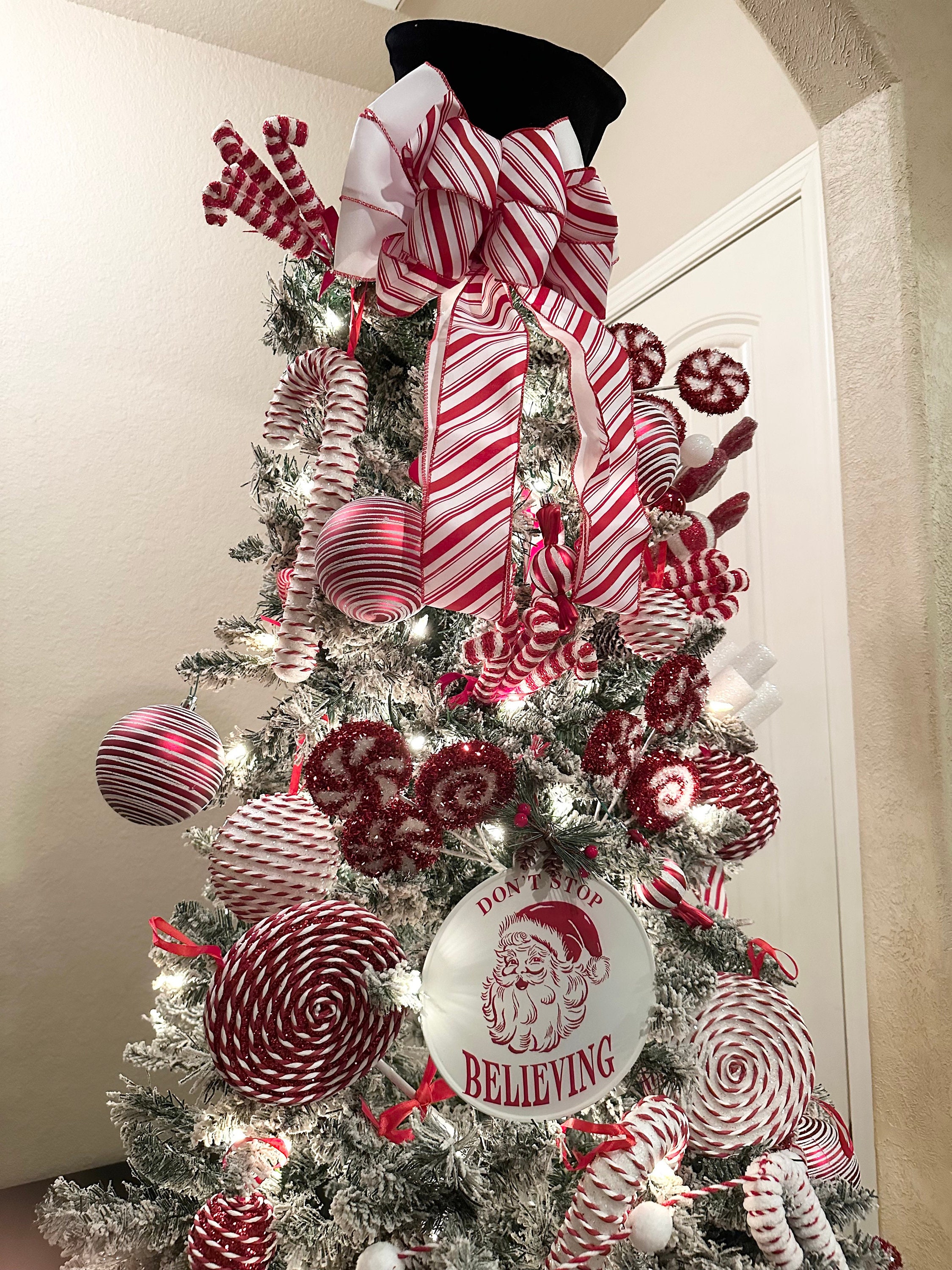 Peppermint Candy Cane Christmas Tree Kit Tree Decorations Etsy