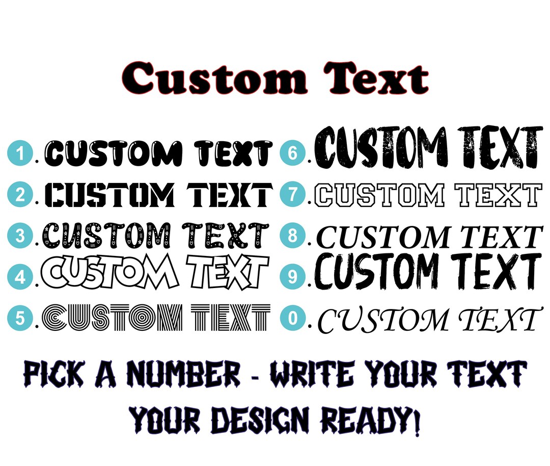Custom Text PNG, Custom Design, Font PNG, Digital Download Png ...