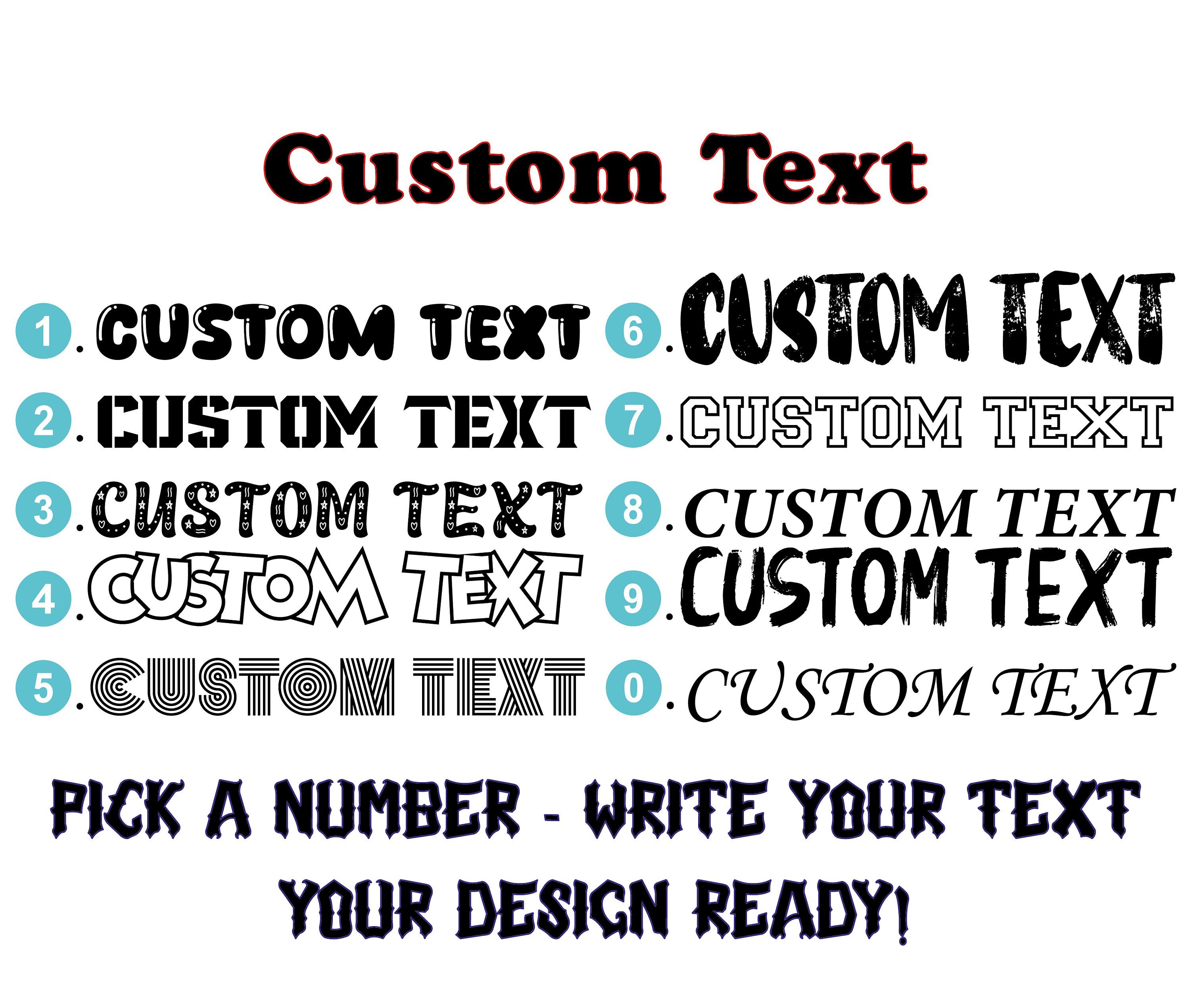 Custom Text PNG, Custom Design, Font PNG, Digital Download Png ...