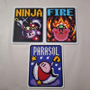 Íconos de habilidad de copia de Kirby Super Star - Arte de pared con cuentas Perler